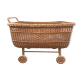 Large cradle wicker vintage organic mattress with "sound"