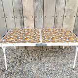 Suitcase camping table, foldable and adjustable, from the 70s