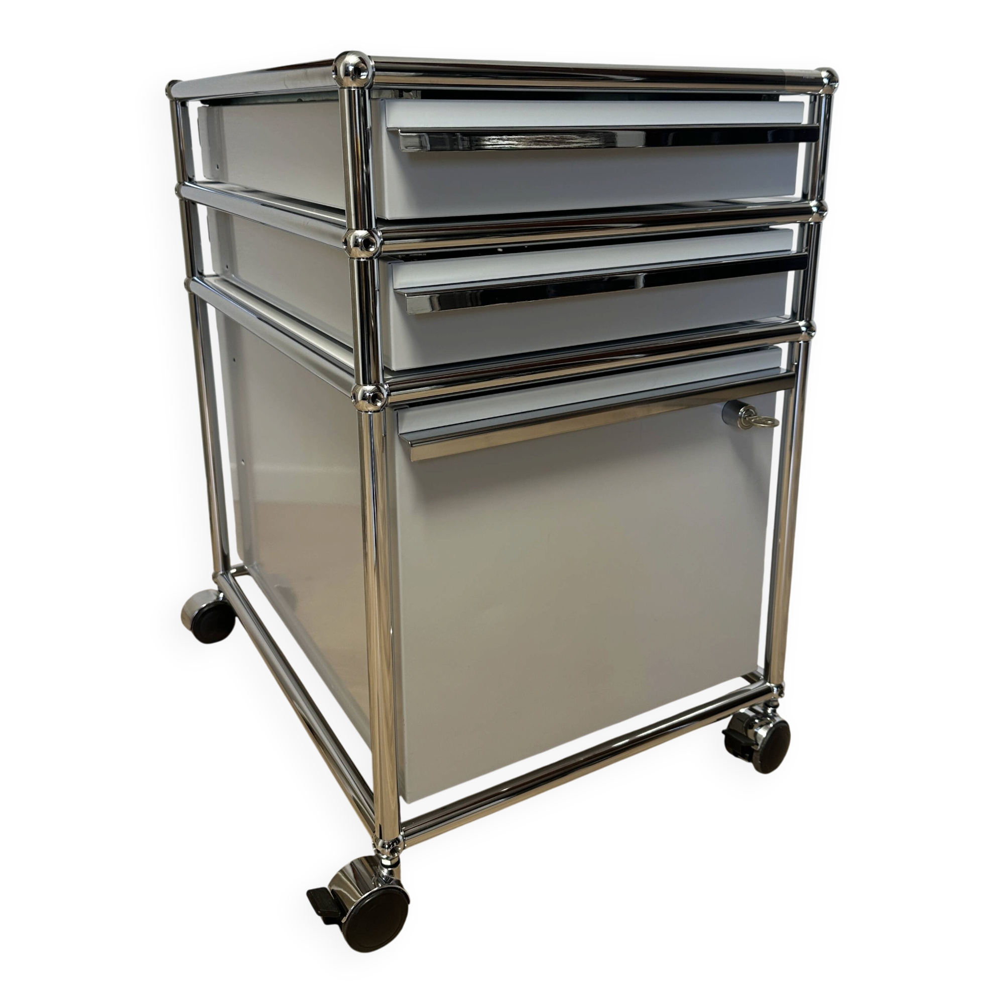 Caisson sur roulettes USM Haller gris clair