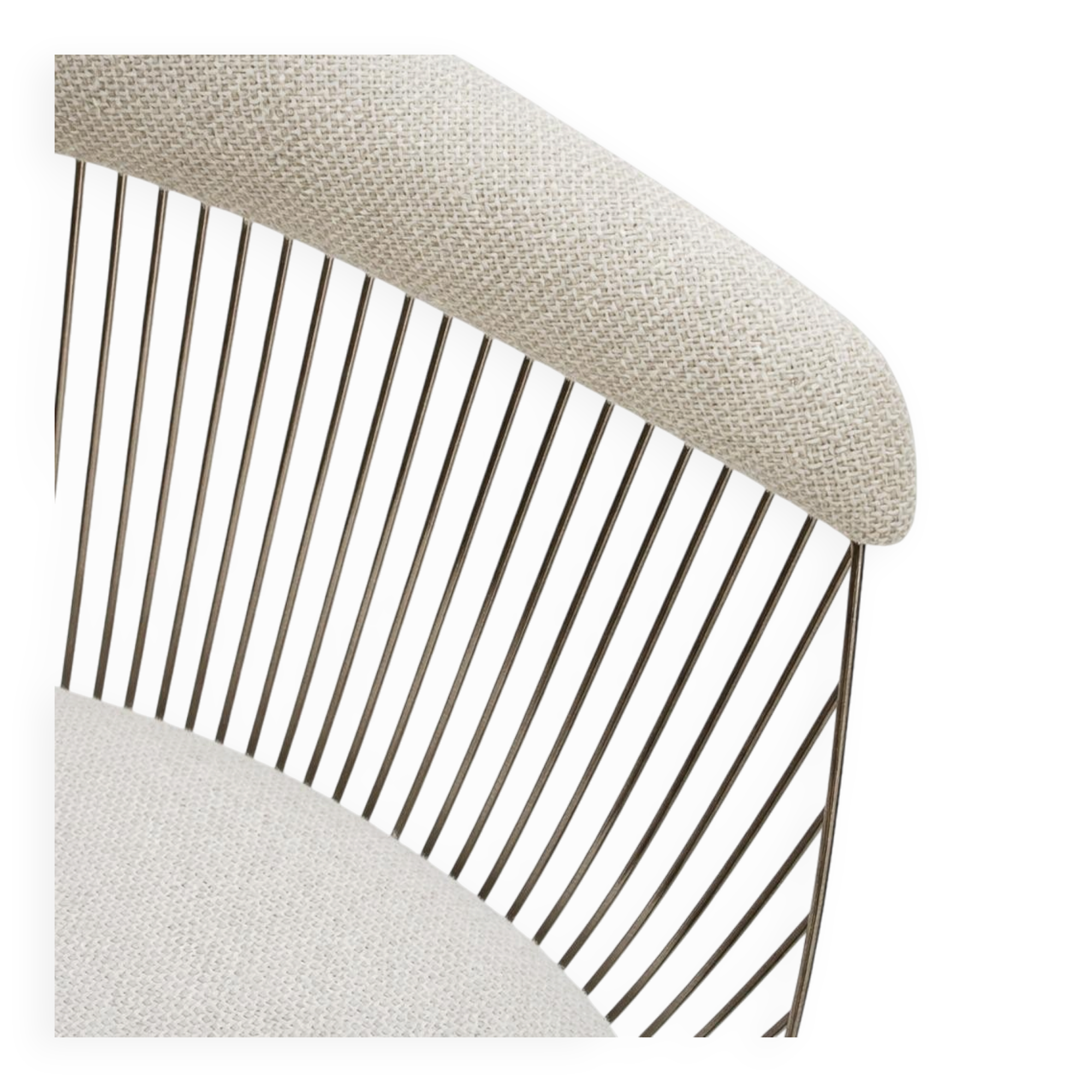 Set of Four Chairs Designed By Warren Platner With Steel structure, 1960's