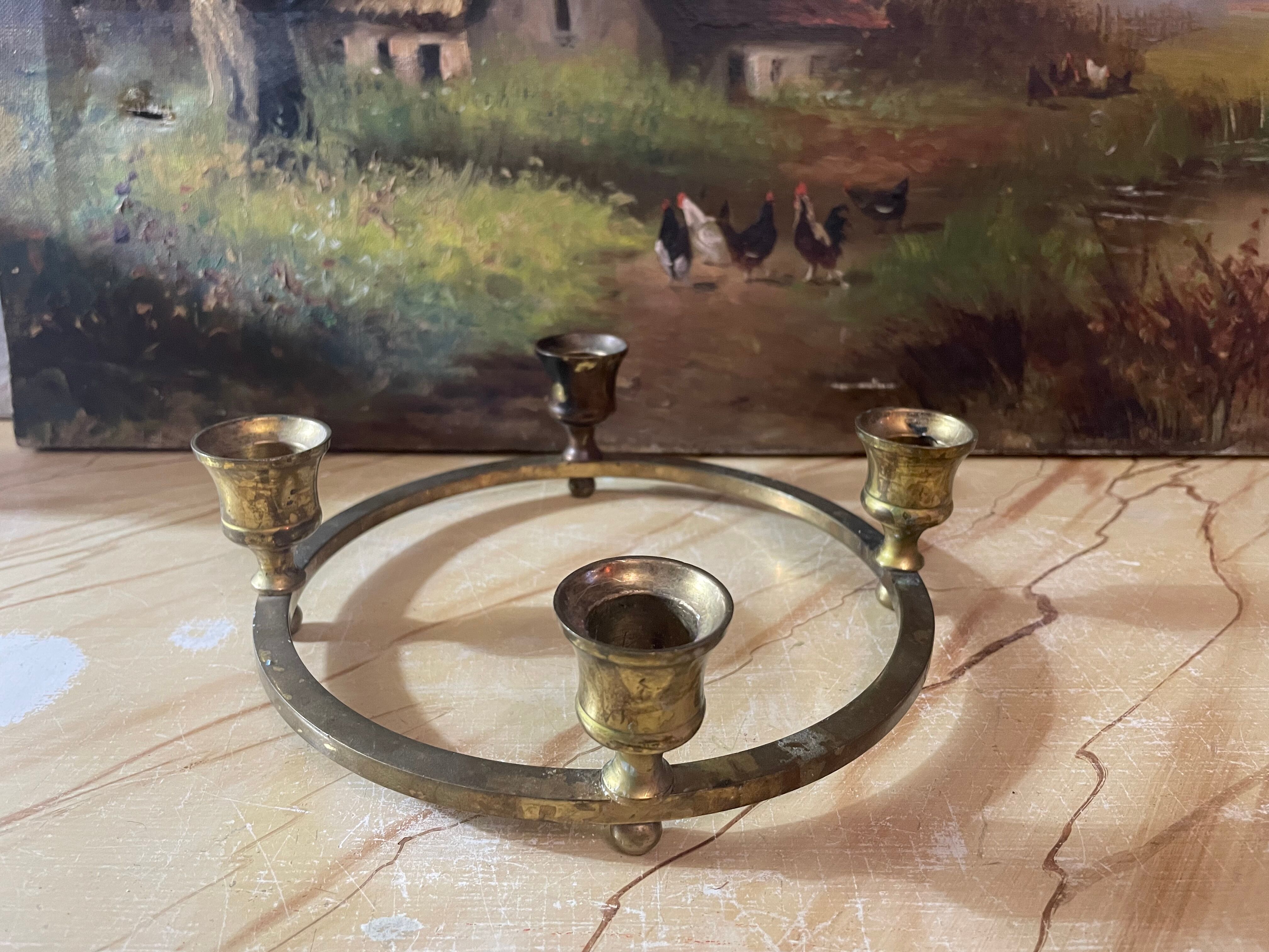 Vintage circle candle holder