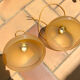 Suspension duo frosted glass orange and golden electricity new