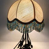 Retro wrought iron and pearl lamp