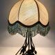 Lampe rétro en fer forgé et perles