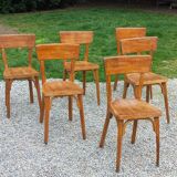 Set of 6 1950s bistro chairs