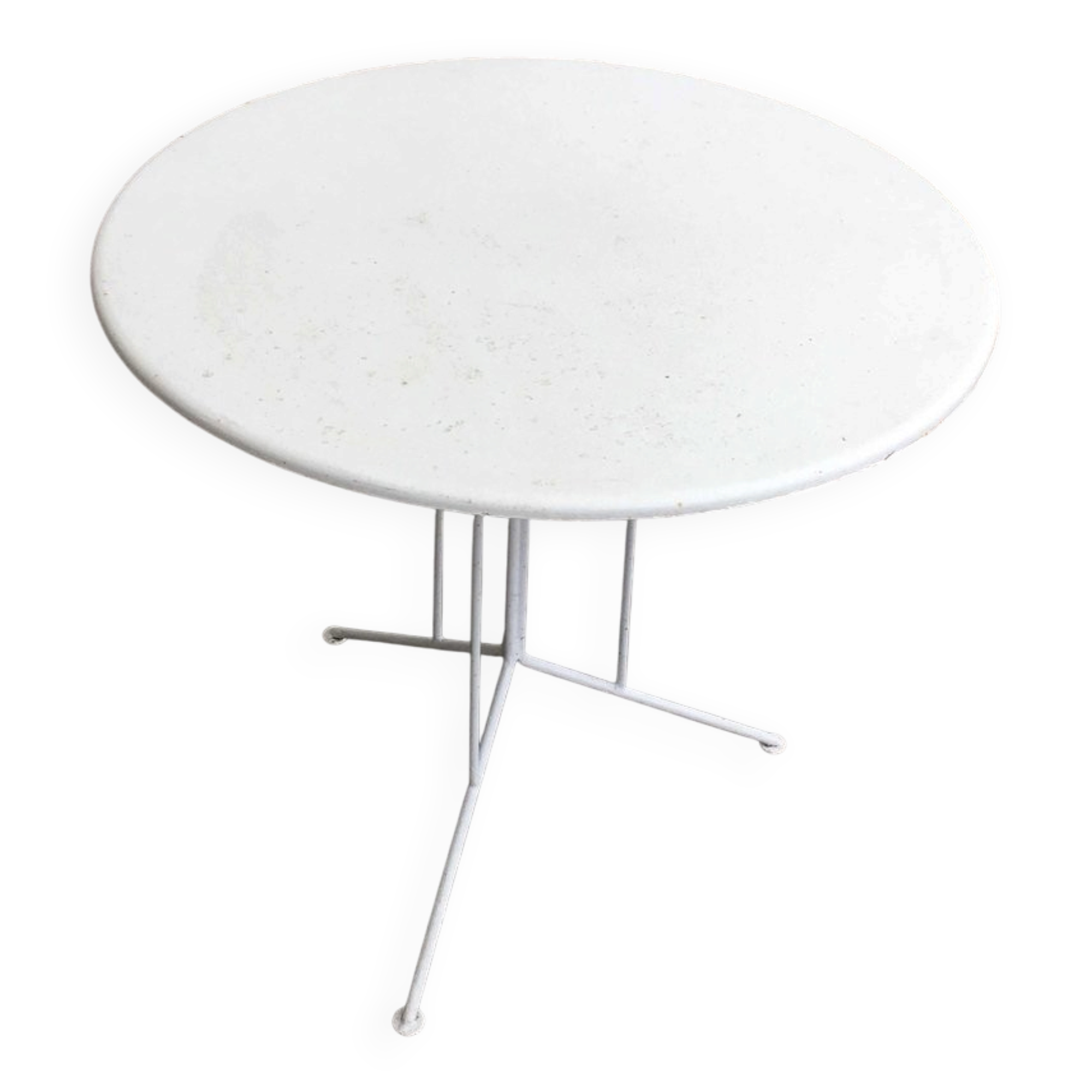 Mid-century minimalist German metal garden table attributed to Mauser Werke Waldeck, 1960s.