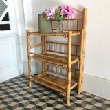 Folding bamboo shelf