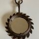 Brutalist wrought iron sunburst mirror, 1970