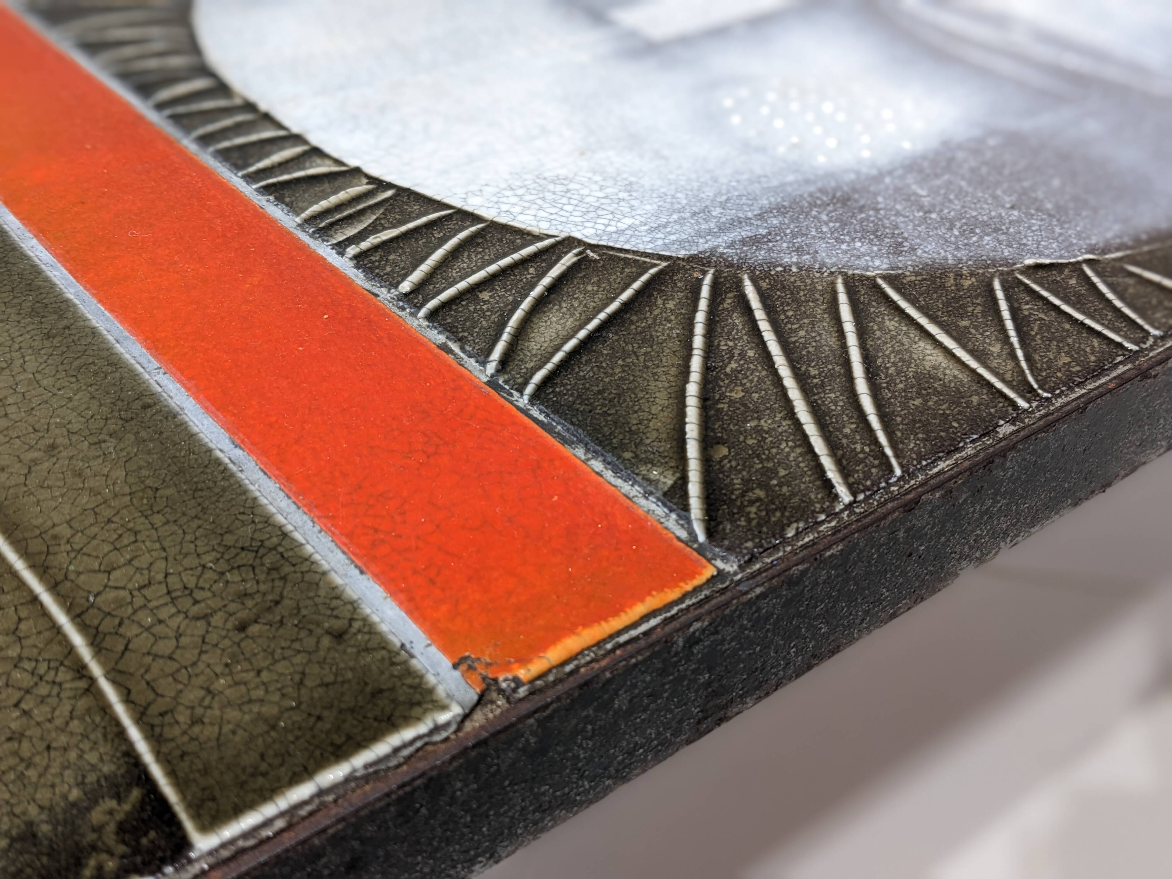 Ceramic coffee table "Sun" by Roger Capron