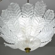 Florence, large size Murano clear transparent vintage glass ceiling light