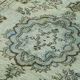 Tapis tissé à la main overdyed oriental années 1970 190 cm x 314 cm tapis bleu