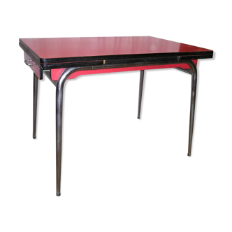 Table formica rouge 1970