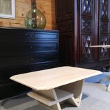 Travertine coffee table
