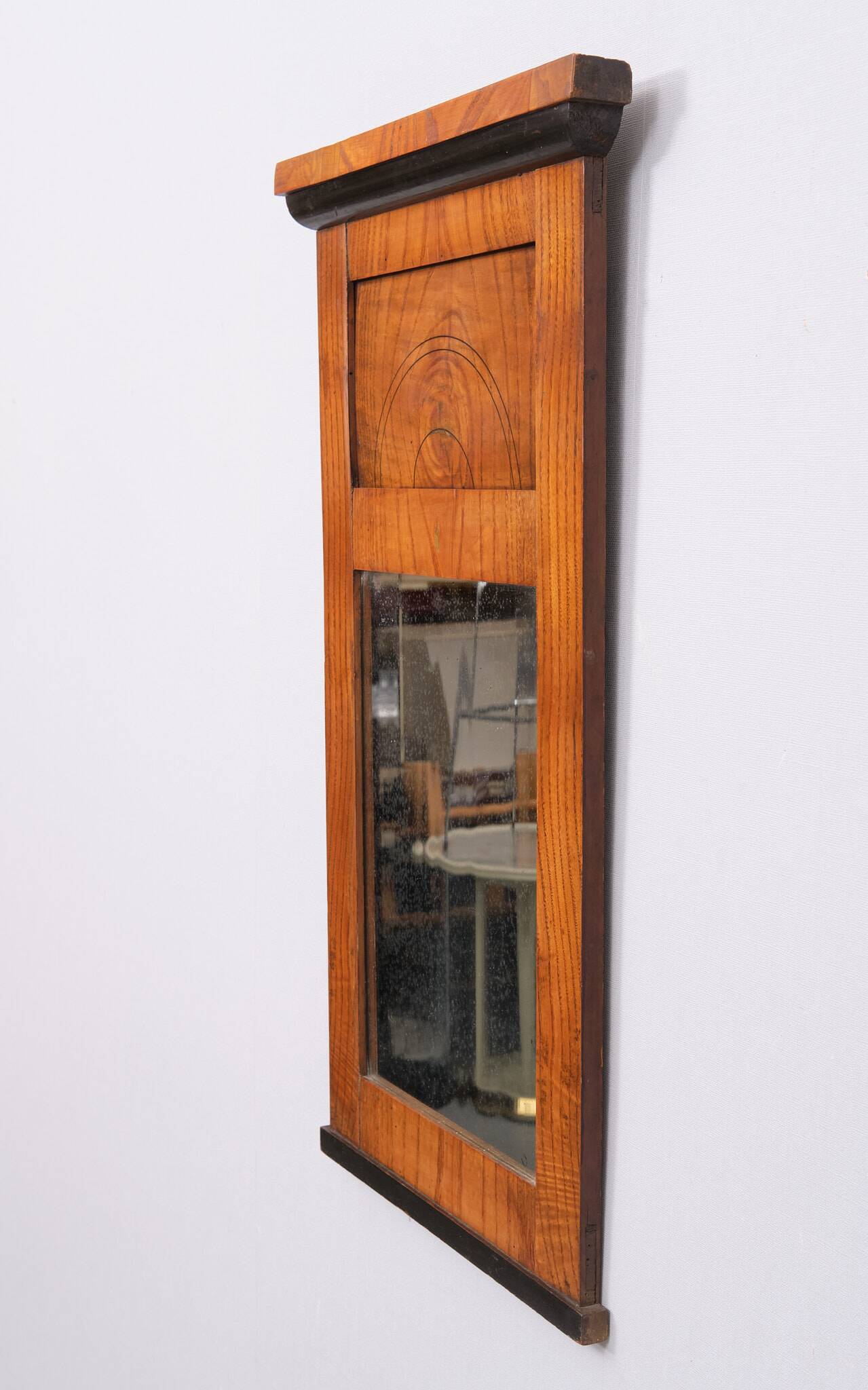 Small Biedermeier Ash Mirror, c. 1830s Germany