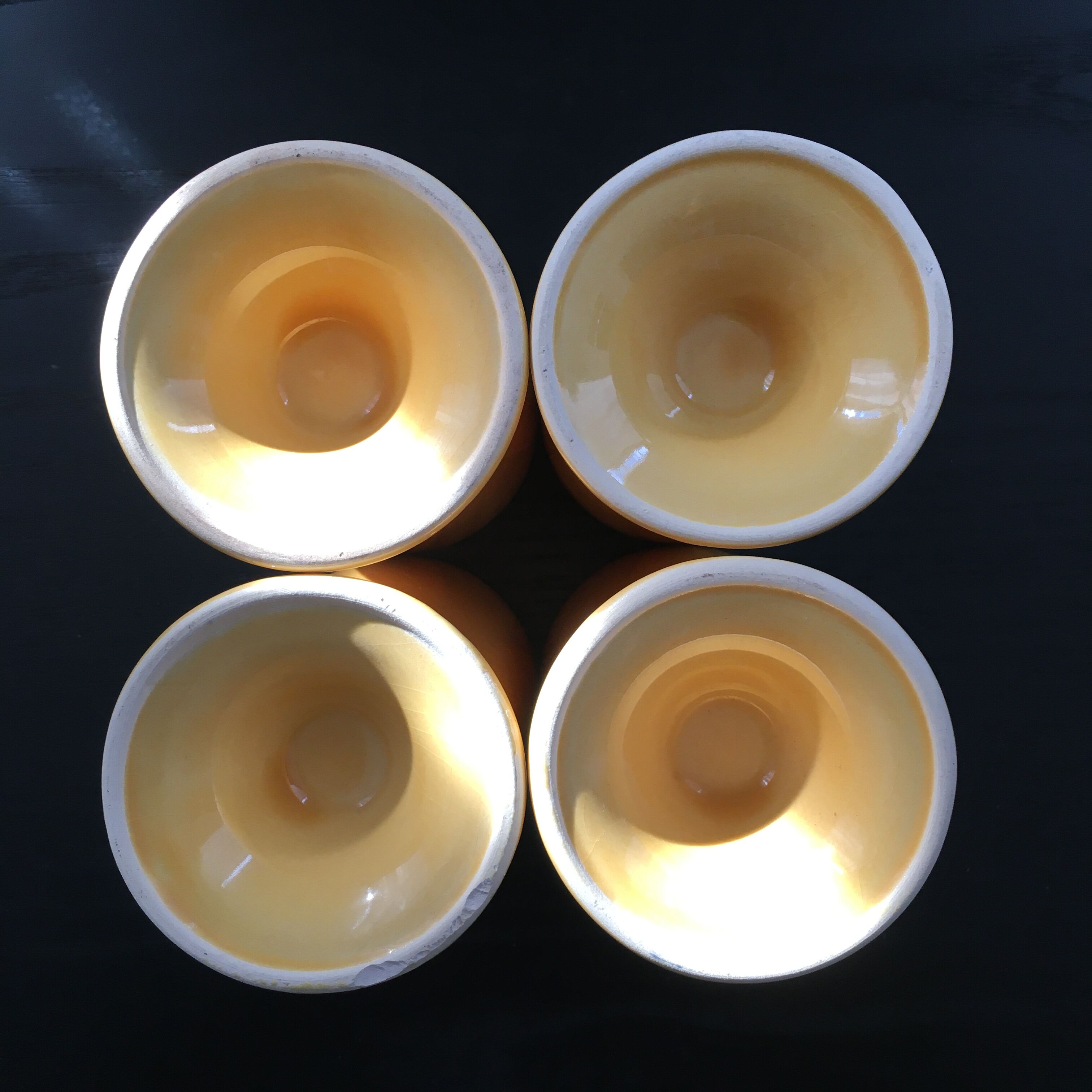 Set of 4 Provençal yellow mazagrans
