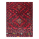 Vintage hand-knotted Kunduz rug, natural dyes, 1940s.