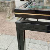 Console ancienne plateau verre vintage