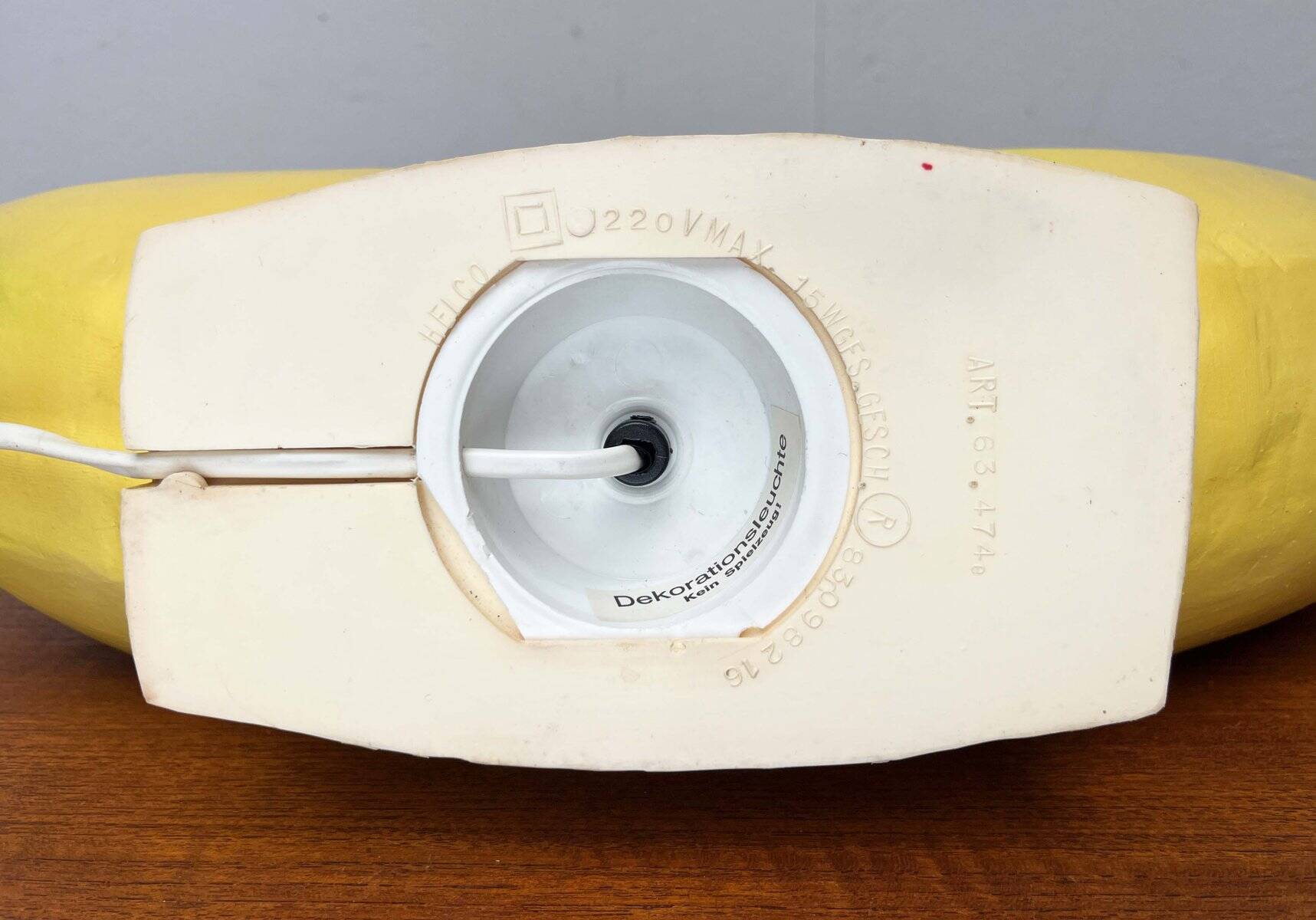 Postmodern banana floor lamp by Heico, 1980s.