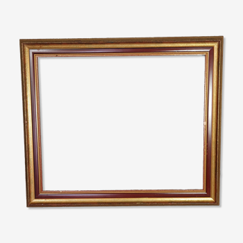 Cadre bois doré laqué 54,5x46,5x3 cm feuillure 46,2x38,2 cm sb