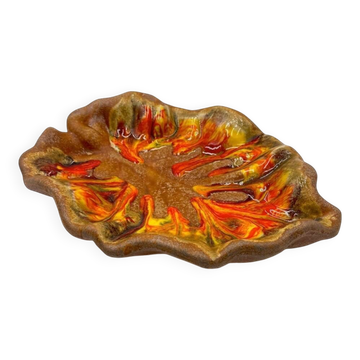 Coupe polylobée en céramique émaillée polychrome, années 70