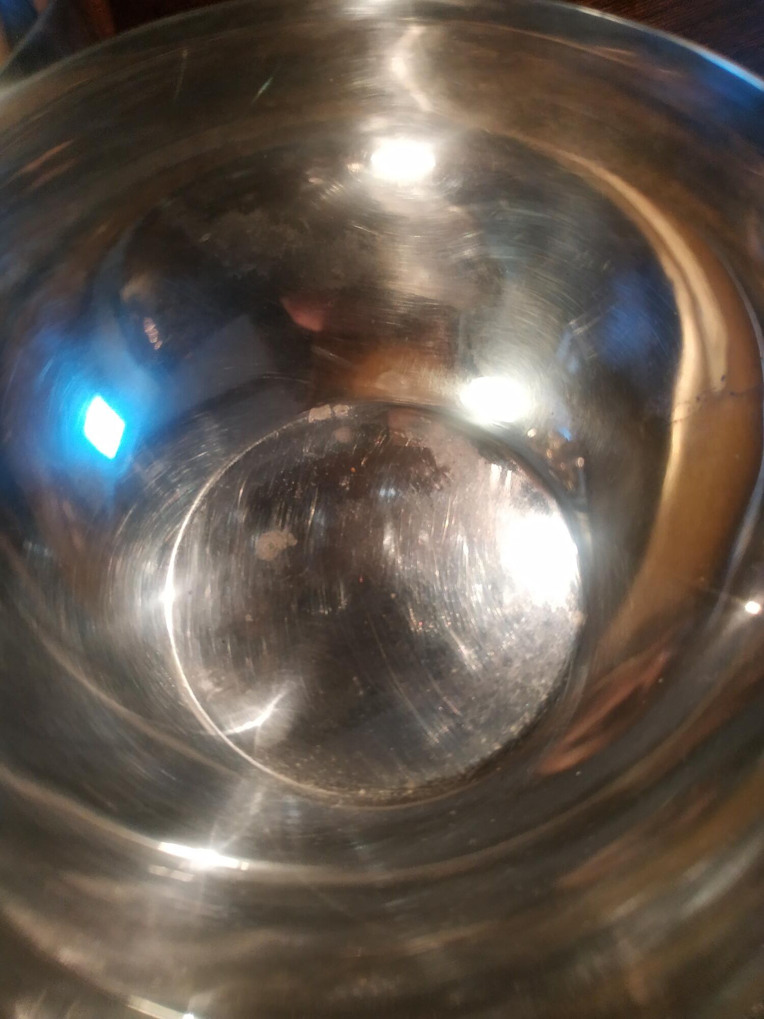 Servant 3 cups in silver metal poinçoin