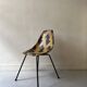 Chair in fibreglass and metal by René-Jean Caillette, stork design, 1950.