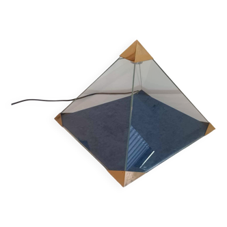Lampe de Table Vintage Création P Bourguignon Objet d'Art Pyramide Années 1970