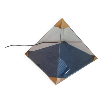 Lampe de Table Vintage Création P Bourguignon Objet d'Art Pyramide Années 1970