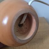 Vintage walnut wood ball lamp