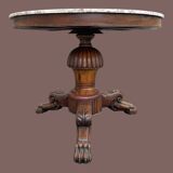Drum table, 19th century mahogany pedestal table