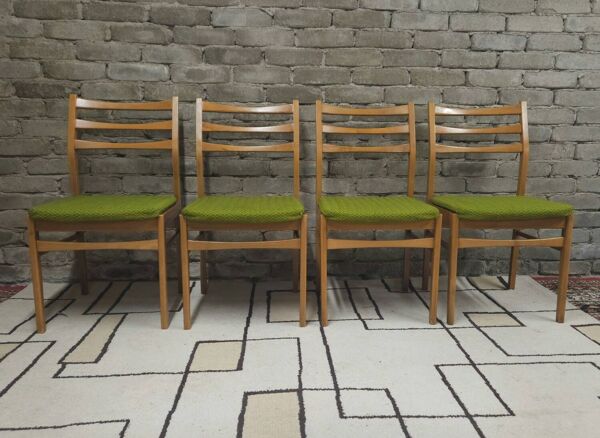 Set de 4 chaises scandinaves 1960