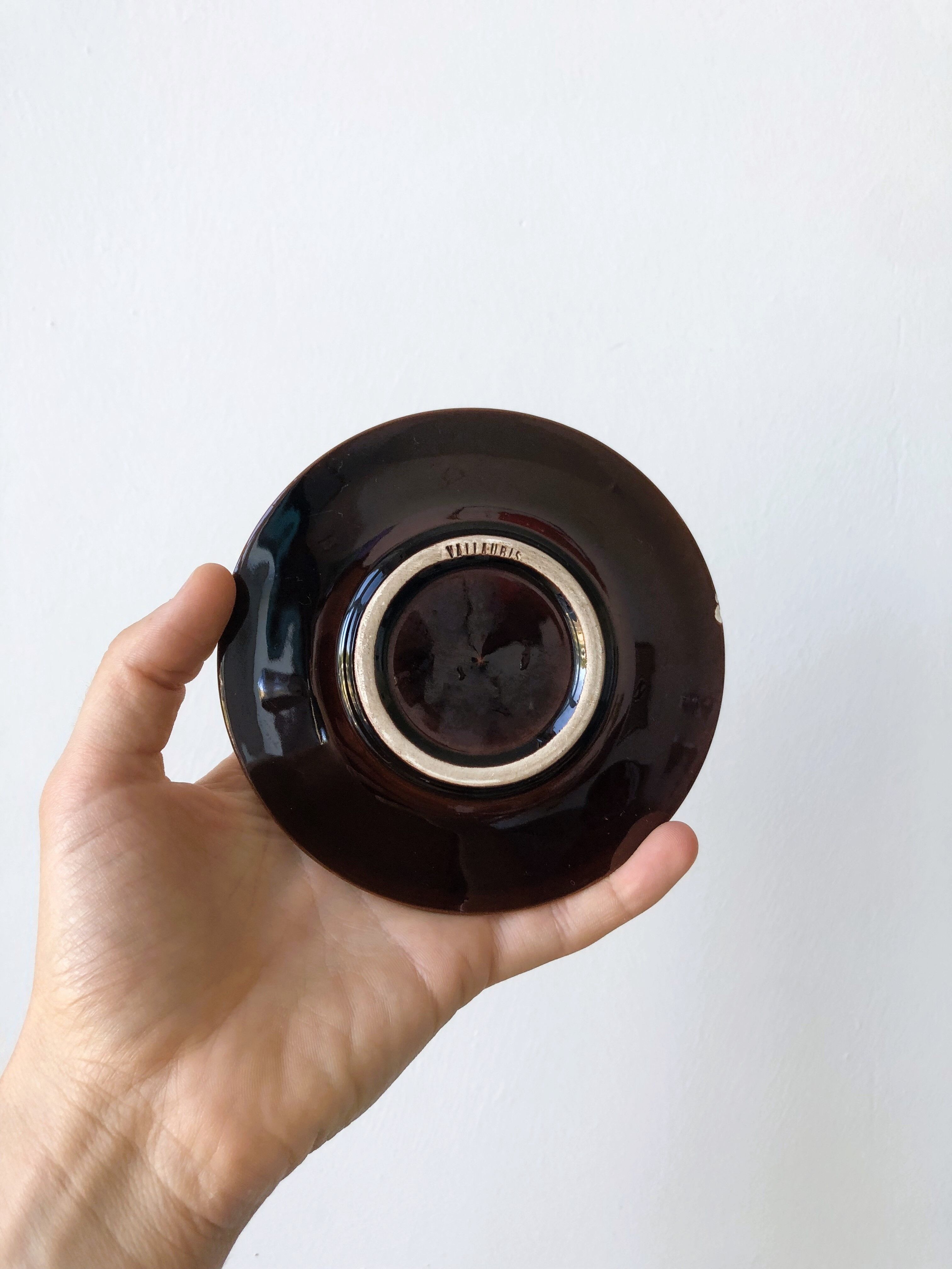 Vallauris coffee cups and bowls Pink and brown