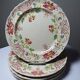 4 antique dessert plates Longchamp Daisies earthenware