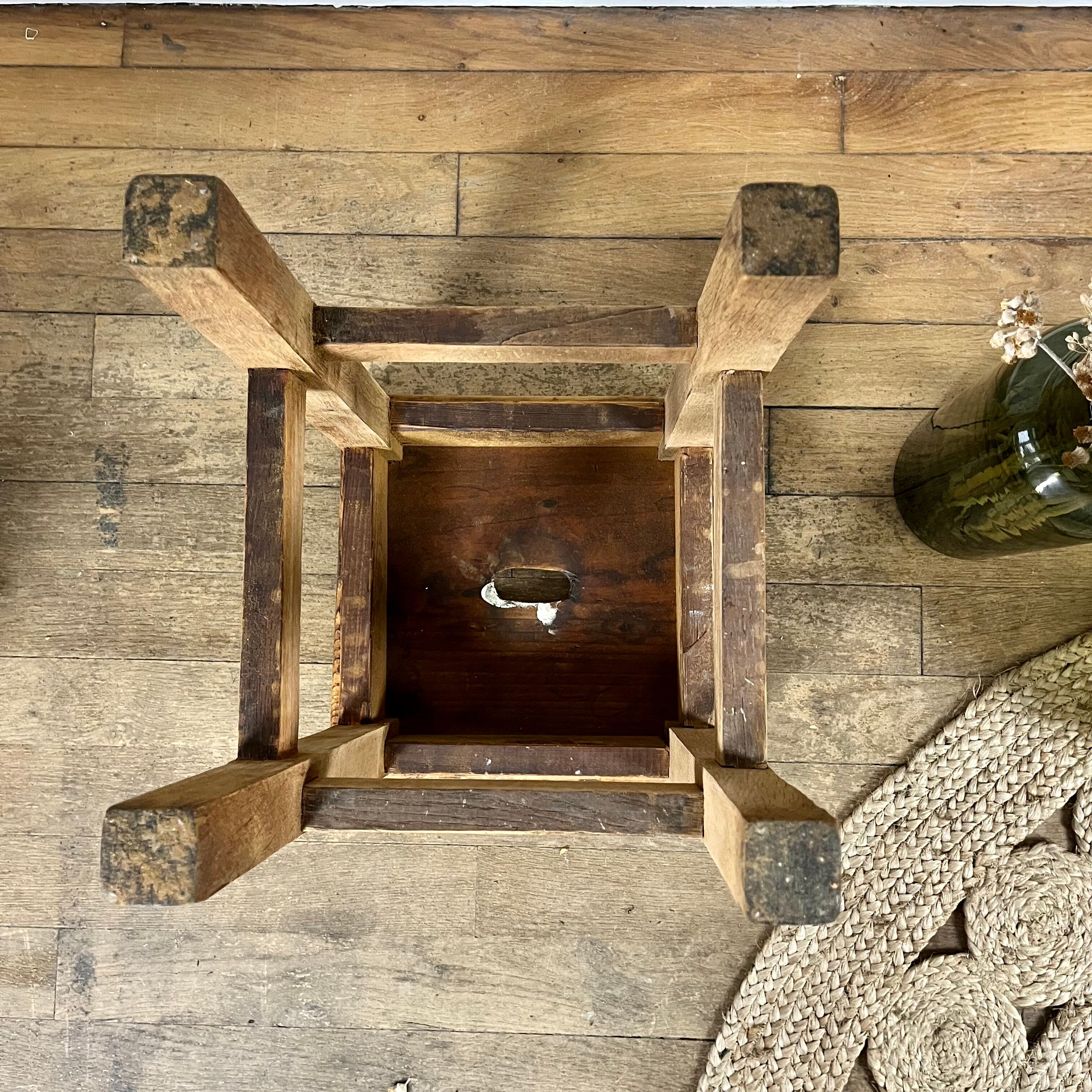 Wooden workshop stools