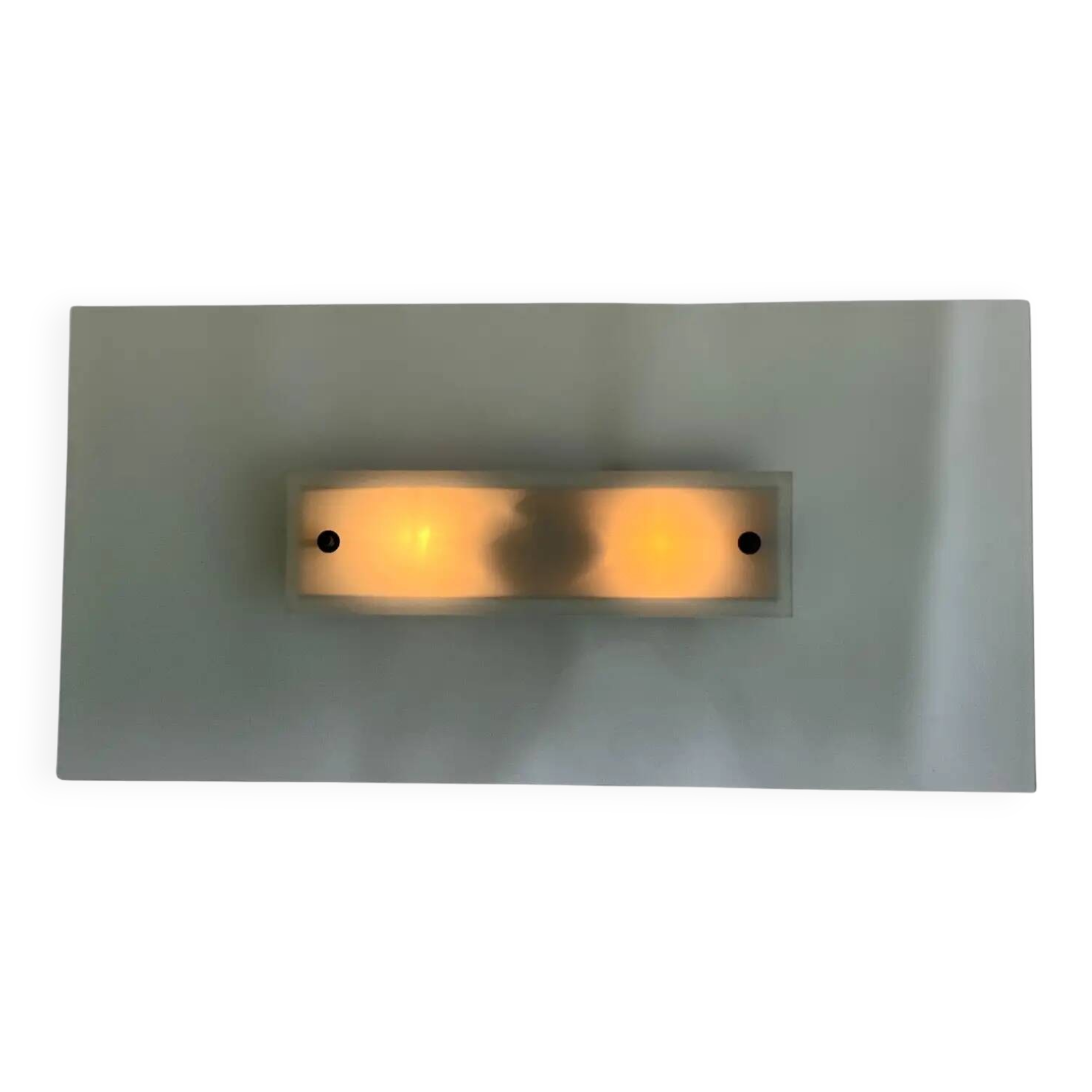 Pair of design midcentury wall or ceiling lamps/flushmounts - 1970s