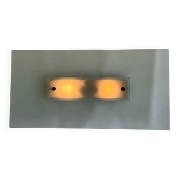 Pair of design midcentury wall or ceiling lamps/flushmounts - 1970s