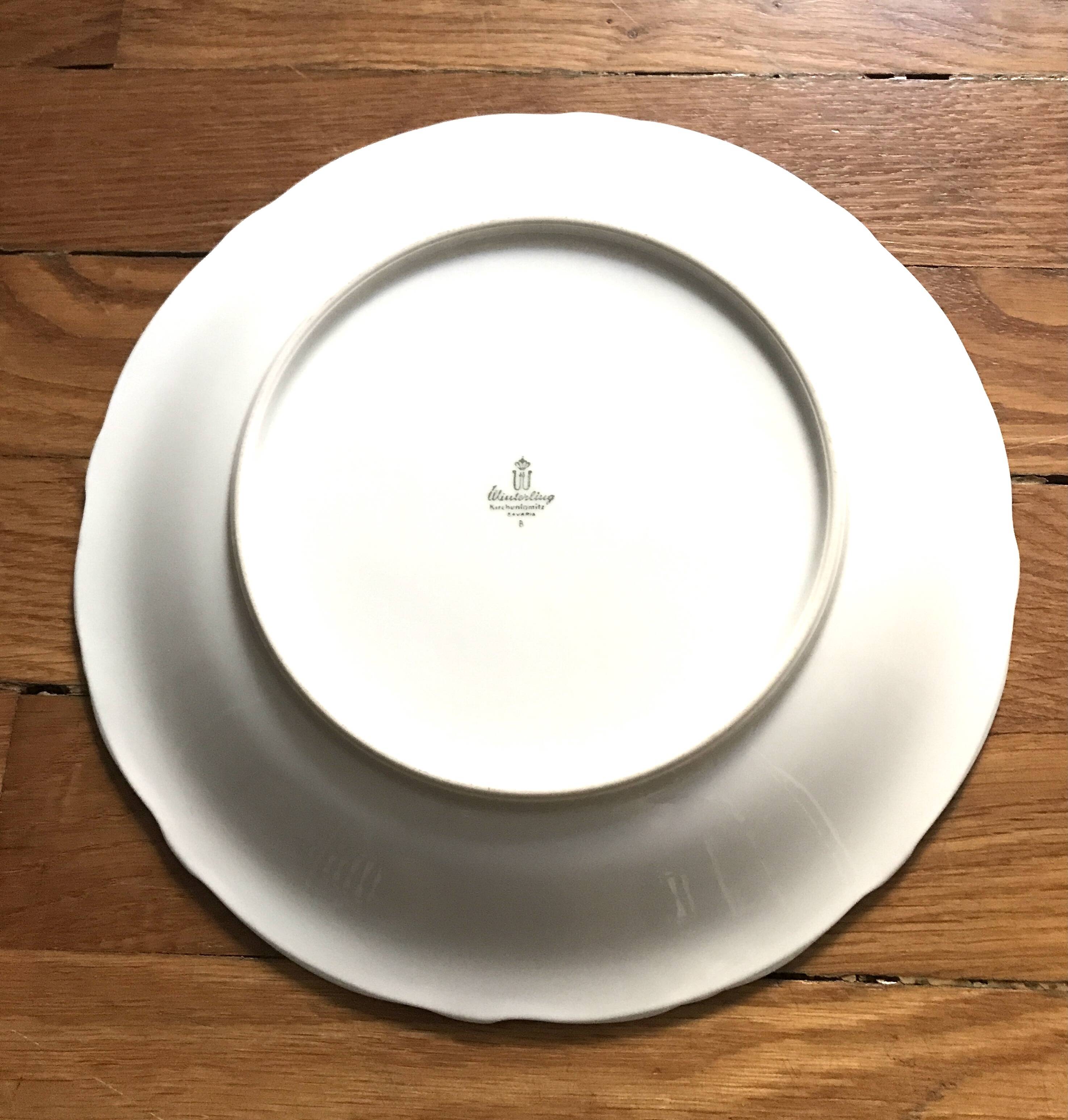 Vintage German porcelain flower plate