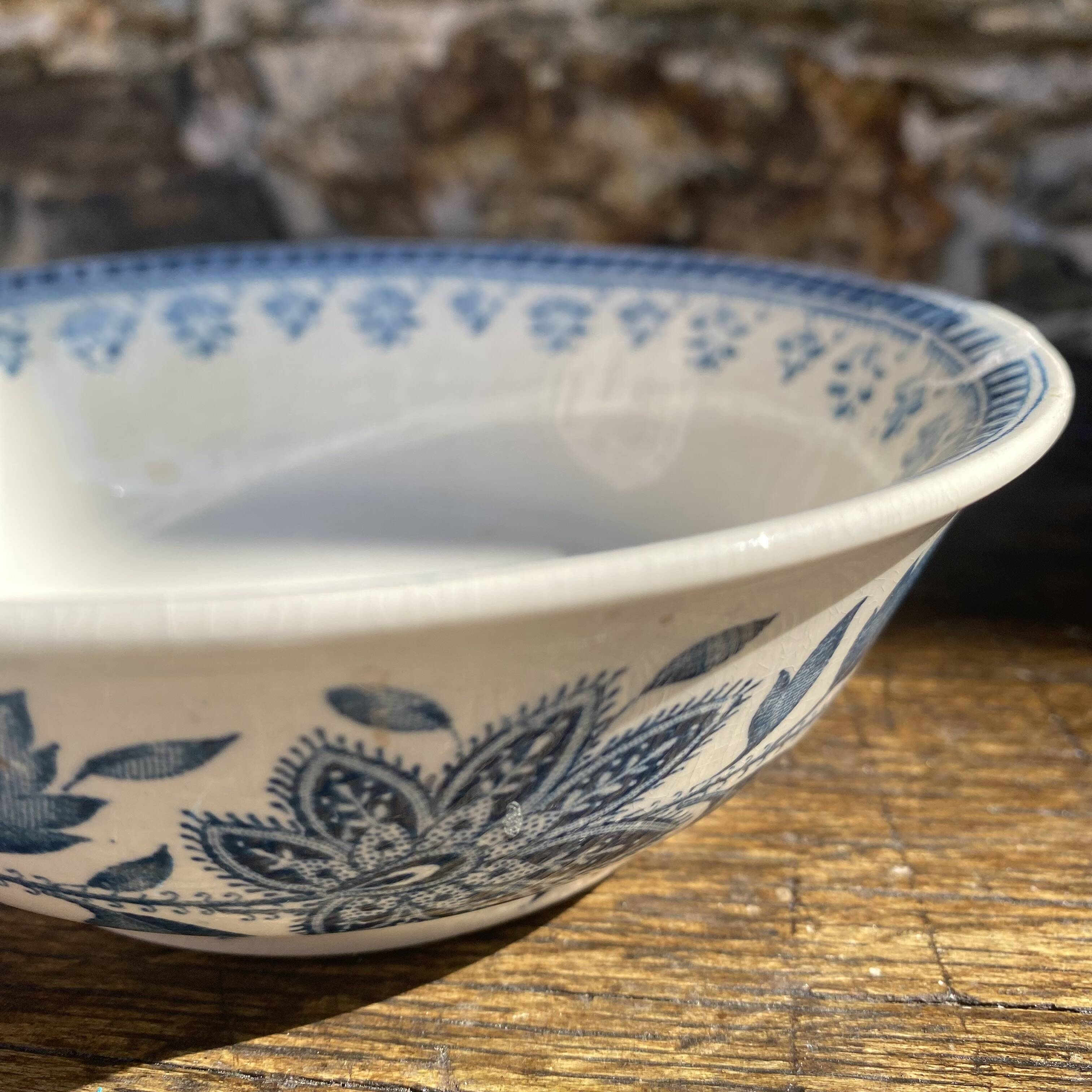 Ironstone bowl Sarreguemines Burgos