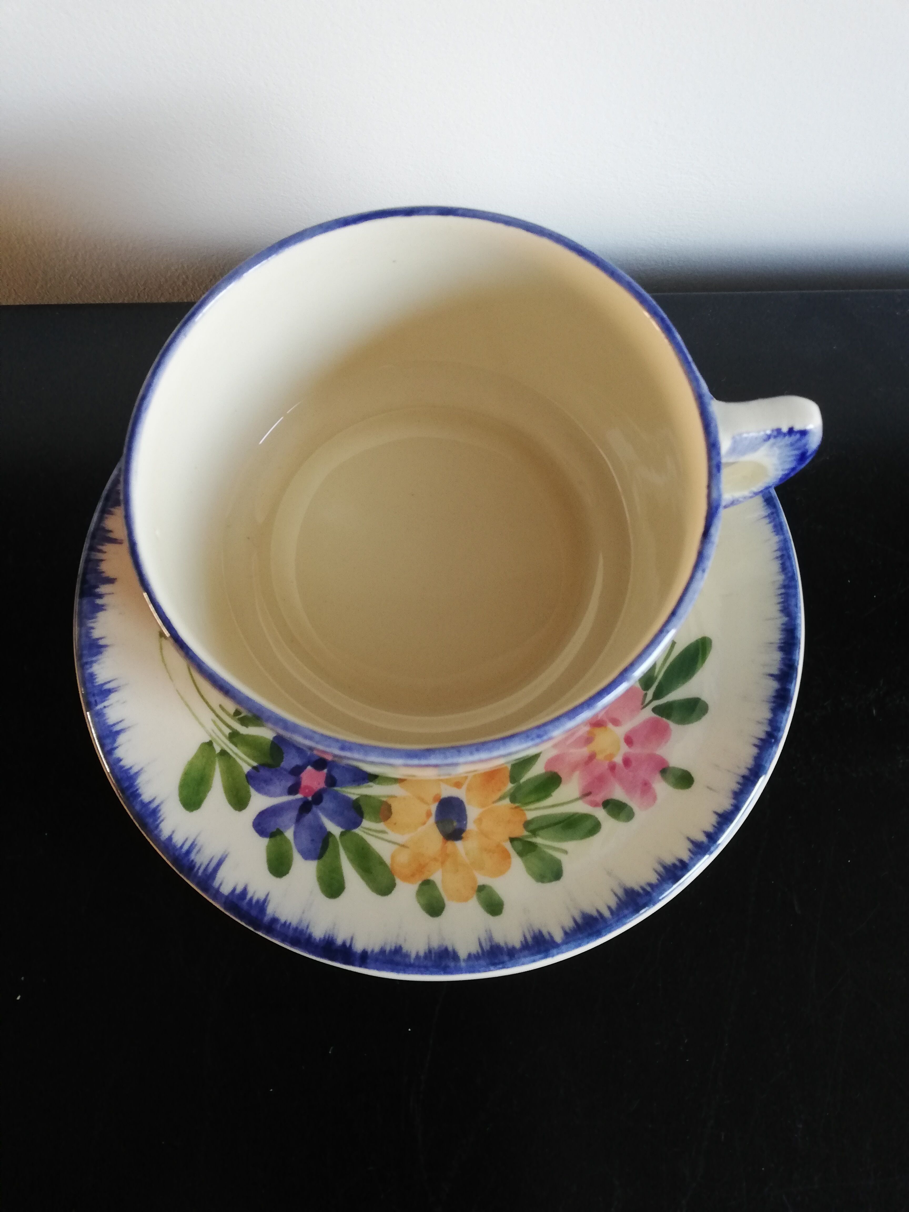 Bowl and plate in Pozzi earthenware