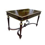 Table bureau en marqueterie Napoleon III