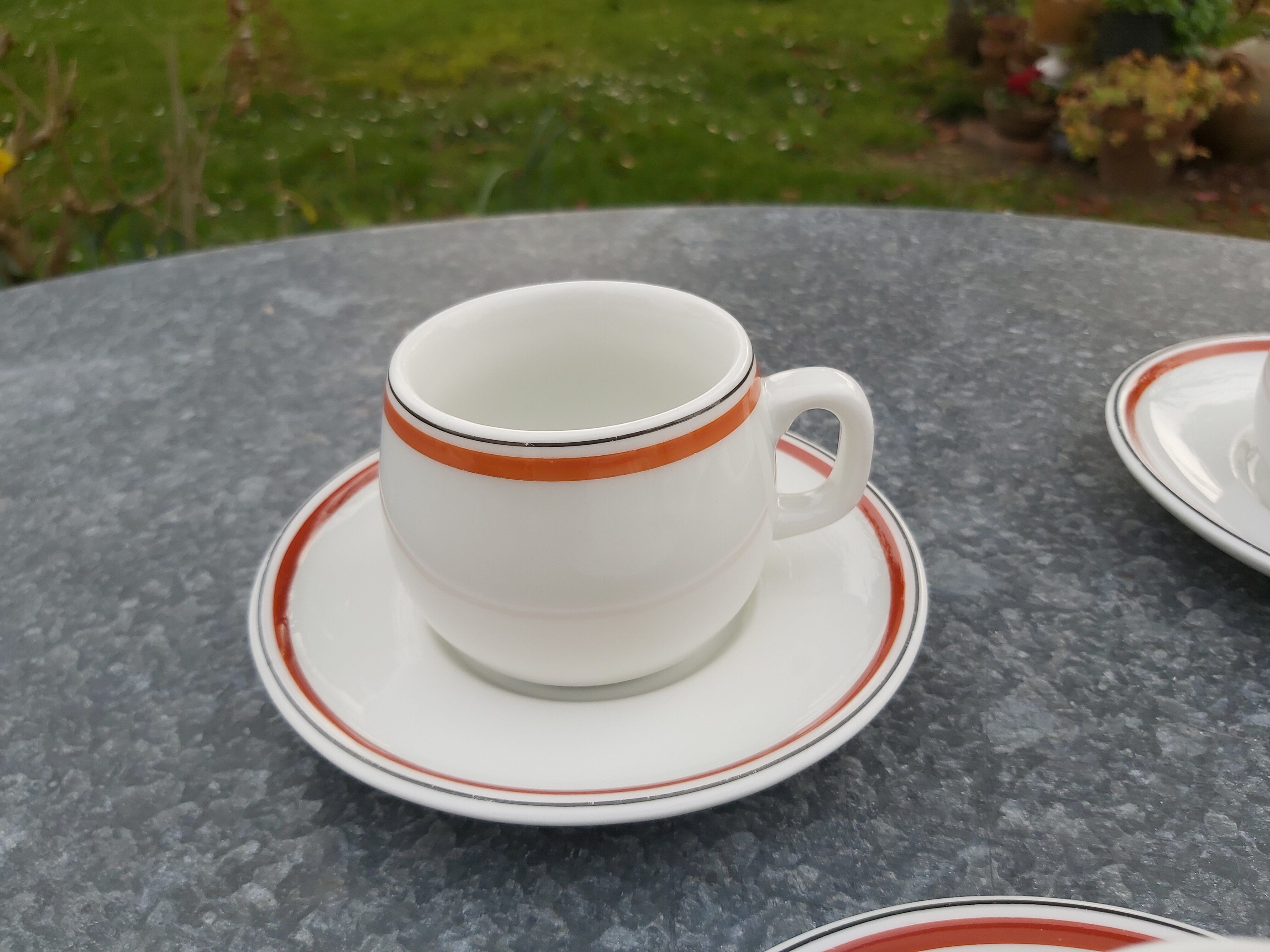 4 cups porcelain bistro from Auteuil