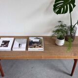 Table basse vintage Hans J Wegner en chêne