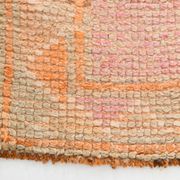 3x13 pale pink & orange turkish runner rug 82x403cm