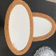 Braided rattan mirror