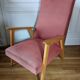 Fauteuil scandinave pieds compas