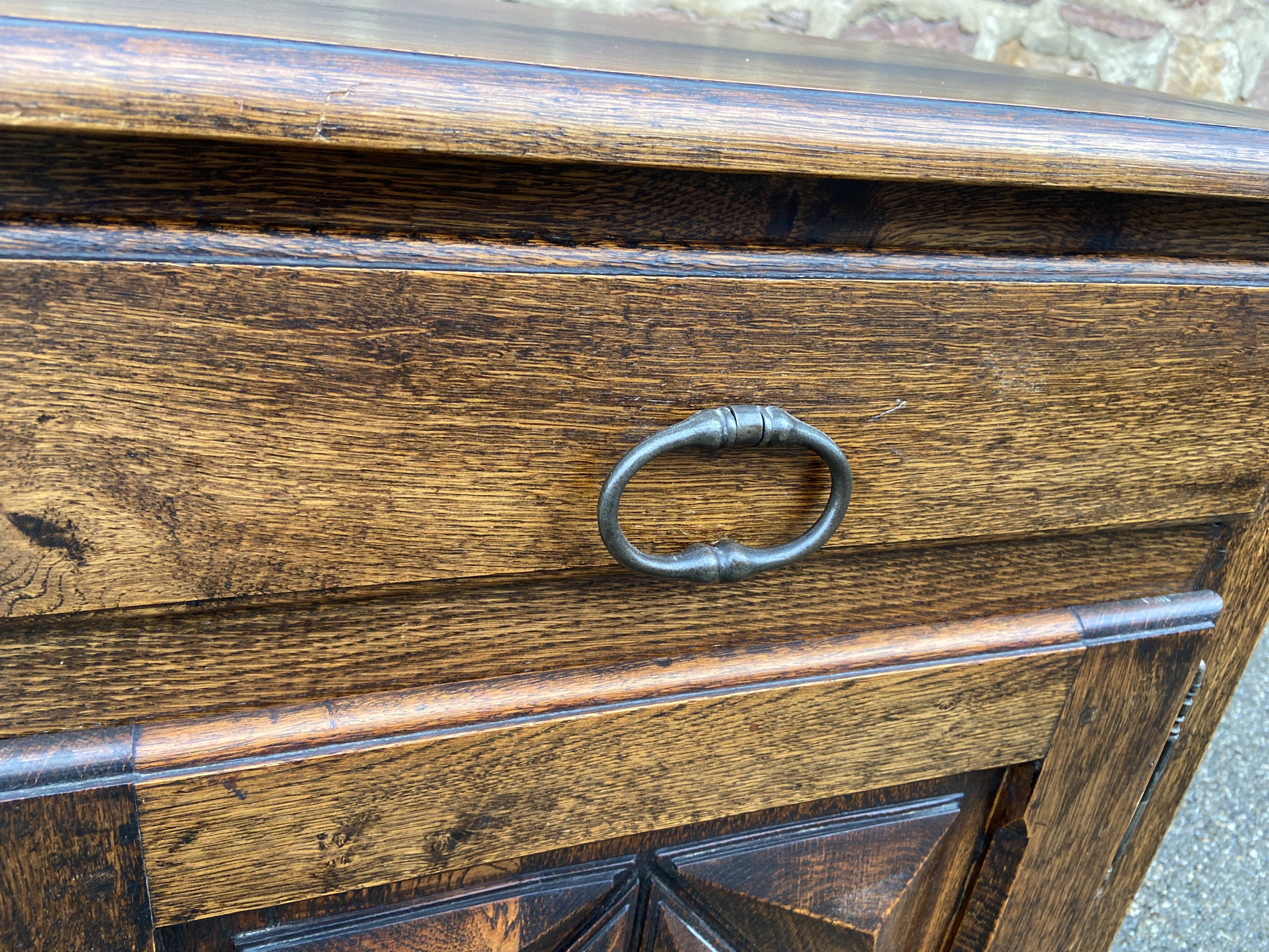 Oak furniture neo louis xiii 1950