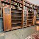 XL vintage wall unit in wood / bookshelf / cabinet (3.4m!)