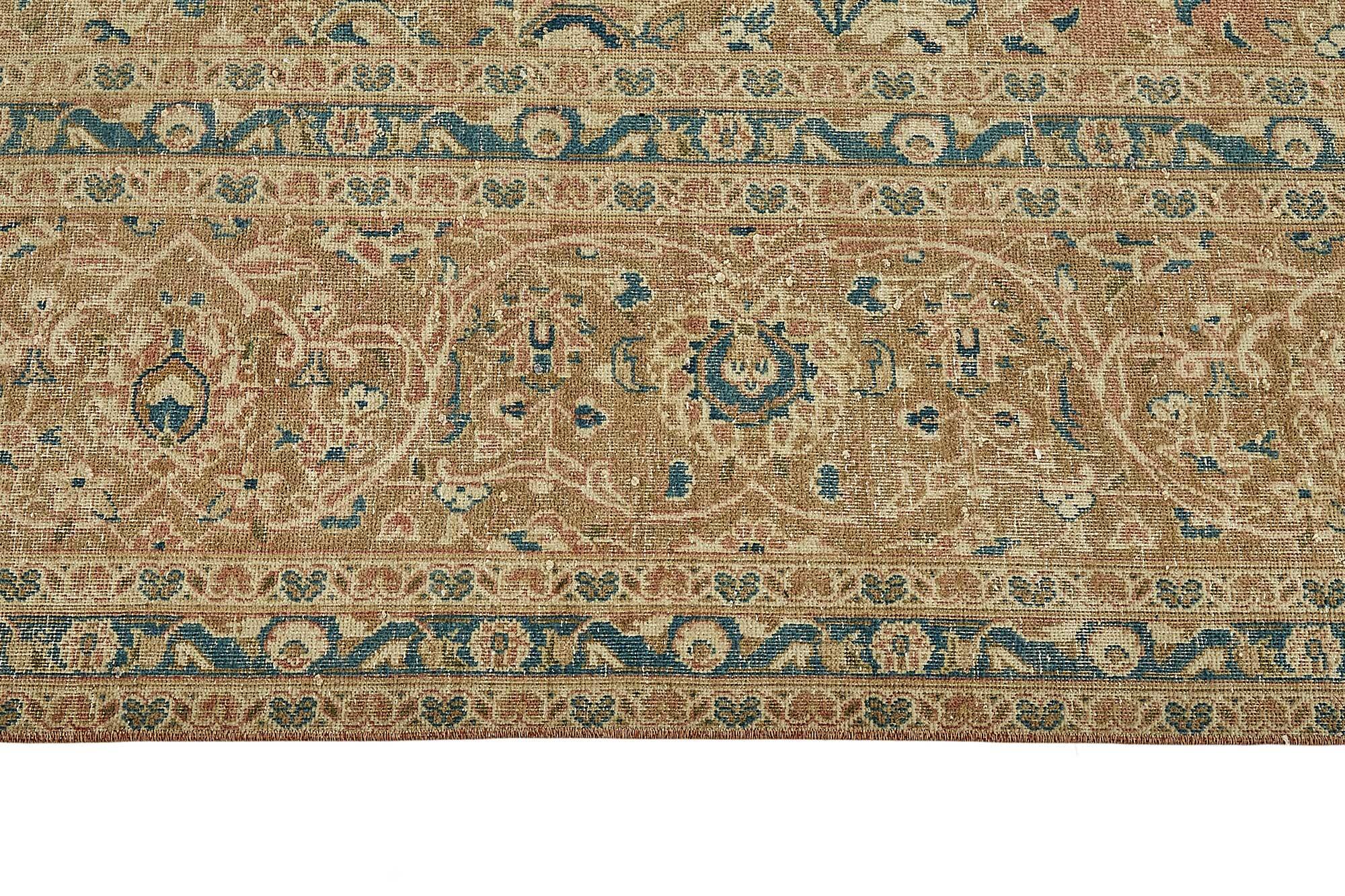 Tapis vintage unique fait à la main 293 cm x 484 cm