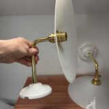 White opaline wall lights