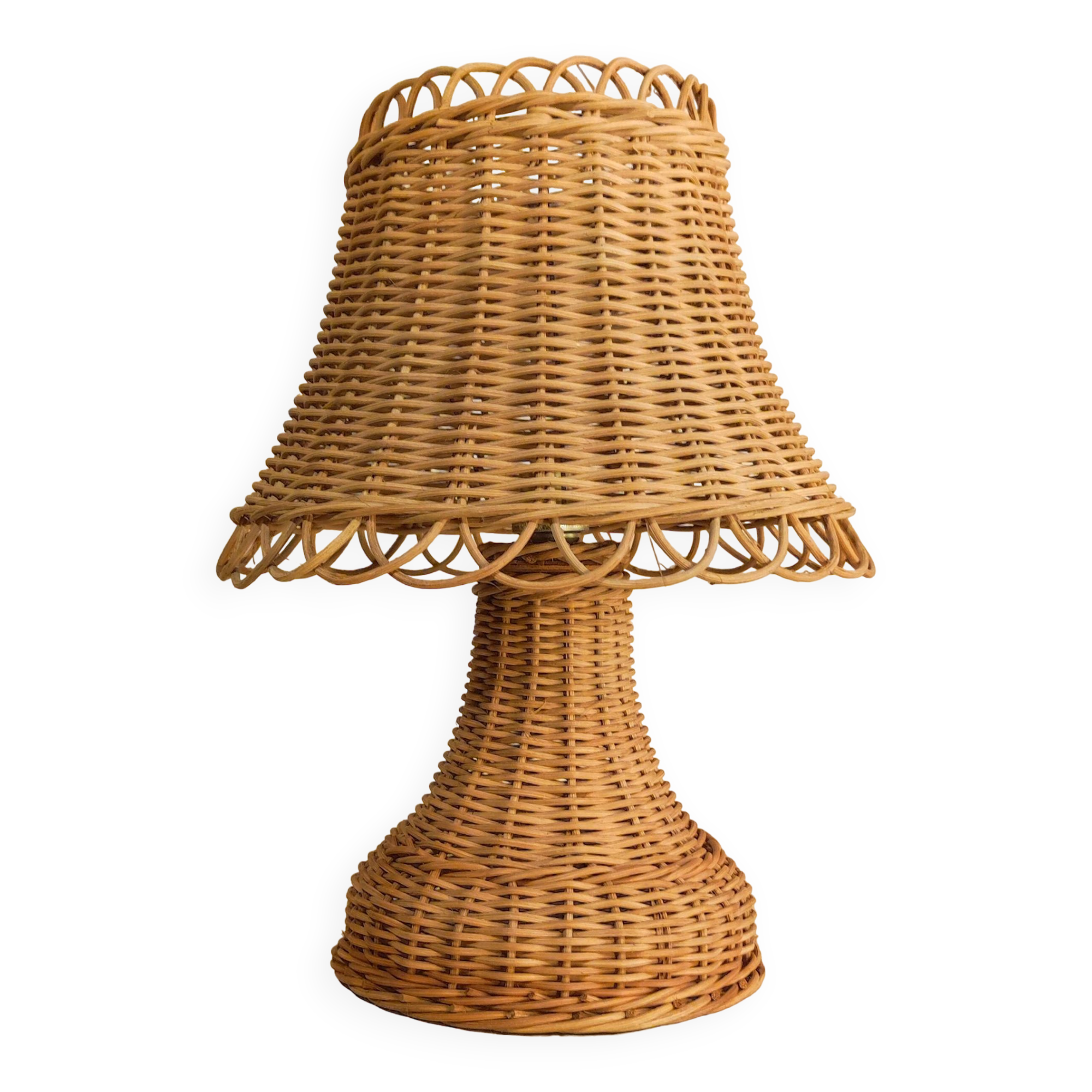 Rattan mushroom lamp